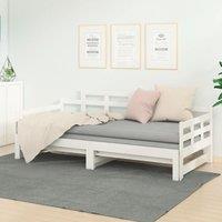 Berkfield Home Pull-out Day Bed White Solid Wood Pine 2x(80x200) cm