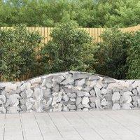 Arched Gabion Baskets 5 pcs 400x30x60/80 cm Galvanised Iron