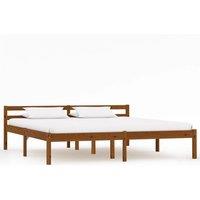 Berkfield Home Bed Frame Honey Brown Solid Pine Wood 160x200 cm