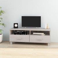 TV Cabinet HAMAR White 106x40x40 cm Solid Wood Pine