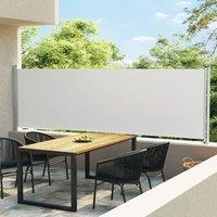 Berkfield Home Patio Retractable Side Awning 140x600 cm Cream in Beige