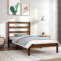 Bed Frame Honey Brown Solid Wood Pine 100x200 cm