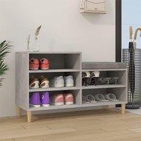 Berkfield Home Shoe Cabinet Concrete Grey 102x36x60 cm Engineered Wood | Size: 102 x 36 x 60 cm