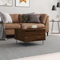 Berkfield Home Coffee Table Brown Oak 55x55x36.5 cm Engineered Wood