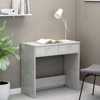 Berkfield Home Desk Concrete Grey 80x40x75 cm Engineered Wood | Size: 80 x 40 x 75 cm