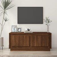 Berkfield Home Coffee Table Brown Oak 102x50x44 cm Engineered Wood | Size: 102 x 50 x 44 cm