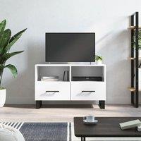 Berkfield Home TV Cabinet White 80x36x50 cm Engineered Wood | Size: 80 x 36 x 50 cm
