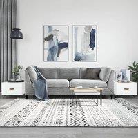Berkfield Home Coffee Tables 2 pcs White 50x50x40 cm Engineered Wood | Size: 50 x 50 x 40 cm