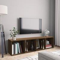Book Cabinet/TV Cabinet Brown Oak 143x30x36cm Engineered Wood