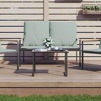 Berkfield Home Garden Table Anthracite 55x40x37 cm Steel in Black | Size: 55 x 40 x 37 cm