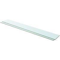 Shelves 2 pcs Panel Glass Clear 110x15 cm