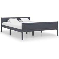 Berkfield Home Bed Frame Solid Pinewood Grey 160x200 cm
