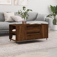 Berkfield Home Coffee Table Brown Oak 102x44.5x50 cm Engineered Wood