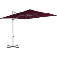 Cantilever Umbrella with Steel Pole Bordeaux Red 250x250 cm