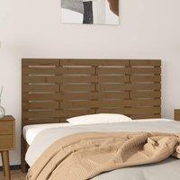 Berkfield Home Wall Headboard Honey Brown 126x3x63 cm Solid Wood Pine | Size: 126 x 3 x 63 cm