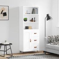 Berkfield Home Highboard White 69.5x34x180 cm Engineered Wood