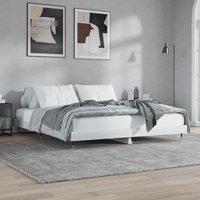 Berkfield Home Bed Frame High Gloss White 200x200 cm Engineered Wood