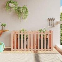 Berkfield Home Garden Raised Bed with Fence Design 150x50x70 cm Solid Wood Douglas in Brown | Size: 150 x 50 x 70 cm