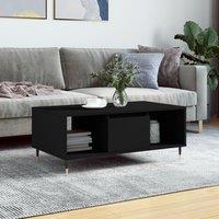 Coffee Table Black 90x50x36.5 cm Engineered Wood