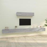 Berkfield Home 4 Piece TV Cabinet Set Grey Sonoma Engineered Wood