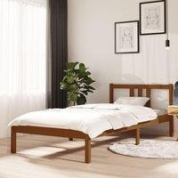 Berkfield Home Bed Frame Honey Brown Solid Wood 90x200 cm