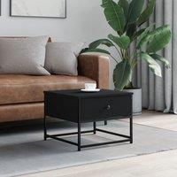 Berkfield Home Coffee Table Black 51x51x40 cm Engineered Wood | Size: 51 x 51 x 40 cm
