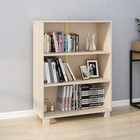 Berkfield Home Book Cabinet HAMAR Honey Brown 85x35x112 cm Solid Wood Pine | Size: 85 x 35 x 112 cm