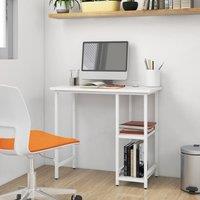 Berkfield Home Computer Desk White 80x40x72 cm MDF & Metal | Size: 80 x 40 x 72 cm
