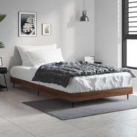 Berkfield Home Bed Frame Brown Oak 100x200 cm Engineered Wood