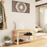 Berkfield Home Shoe Rack 3-Tier 70x27.5x45 cm Bamboo in Brown