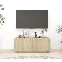 Berkfield Home TV Cabinet Sonoma Oak 100x35x40 cm Engineered Wood in Brown | Size: 100 x 35 x 40 cm