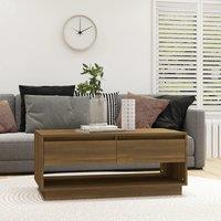 Berkfield Home Coffee Table Brown Oak 102.5x55x44 cm Engineered Wood