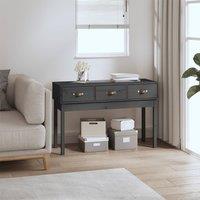 Berkfield Home Console Table Grey 114x40x75 cm Solid Wood Pine | Size: 114 x 40 x 75 cm