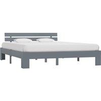 Berkfield Home Bed Frame Grey Solid Pine Wood 180x200 cm Super King