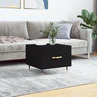 Berkfield Home Coffee Table Black 50x50x40 cm Engineered Wood | Size: 50 x 50 x 40 cm