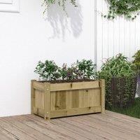 Berkfield Home Garden Planter 60x31x31 cm Impregnated Wood Pine in Brown | Size: 60 x 31 x 31 cm