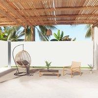 Berkfield Home Retractable Side Awning Cream 200x1000 cm in Beige