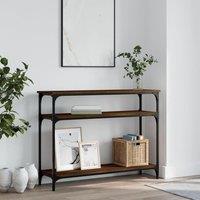 Berkfield Home Console Table Brown Oak 100x29x75 cm Engineered Wood | Size: 100 x 29 x 75 cm