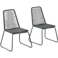 Berkfield Home Outdoor Chairs 2 pcs Poly Rattan Black