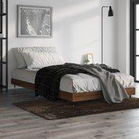Berkfield Home Bed Frame Brown Oak 90x200 cm Engineered Wood