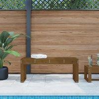 Berkfield Home Garden Bench Honey Brown 110x38x45 cm Solid Wood Pine | Size: 110 x 38 x 45 cm