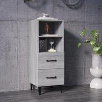 Berkfield Home Sideboard Grey Sonoma 34.5x34x90 cm Engineered Wood