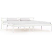 Berkfield Home Bed Frame White Solid Pine Wood 180x200 cm Super King