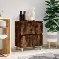 Berkfield Home Sideboard Smoked Oak 60x35x70 cm Engineered Wood in Brown | Size: 60 x 35 x 70 cm