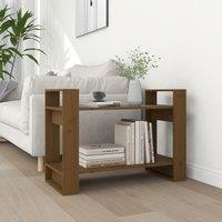 Berkfield Home Book Cabinet/Room Divider Honey Brown 80x35x56.5 cm Solid Wood