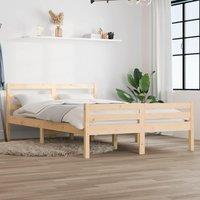 Berkfield Home Bed Frame Solid Wood 140x200 cm in Brown