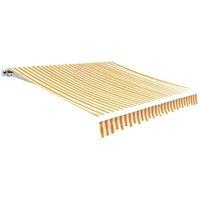 Berkfield Home Awning Top Sunshade Canvas Sunflower Yellow & White 4 x 3 m