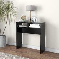 Berkfield Home Console Table Black 78x30x80 cm Engineered Wood | Size: 78 x 30 x 80 cm