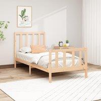 Berkfield Home Bed Frame Solid Wood Pine 90x200 cm in Brown
