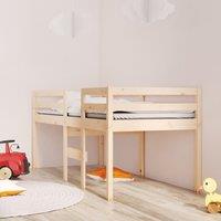 Berkfield Home High Sleeper Bed 80x200 cm Solid Wood Pine in Brown